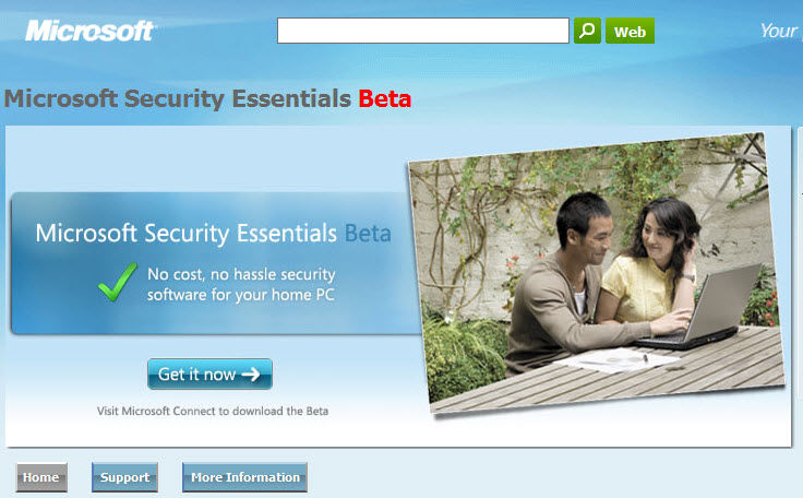 Download Microsoft Security Essentials from
